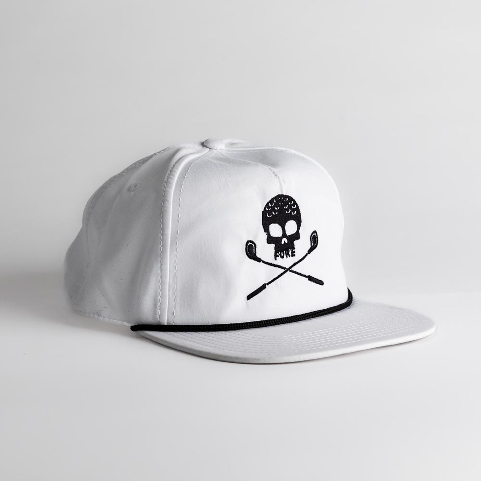 white golf hat