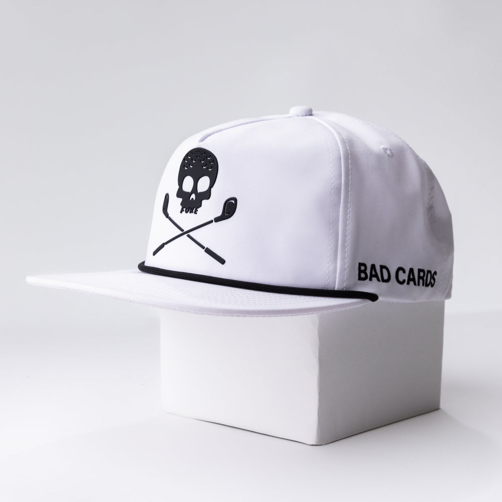 white golf hat
