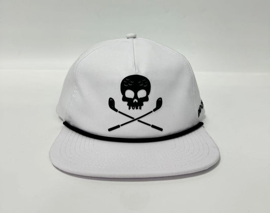 White Snapback Logo Hat (Rubber Logo)